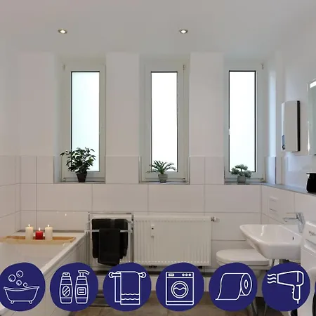 Appartement Modern Und Ruhig, Mit Garage & Ps4, Nahe Messe, Rue Und Uniklinik, Voll Ausgestattete Kueche, Bad Mit Dusche Und Badewanne *
